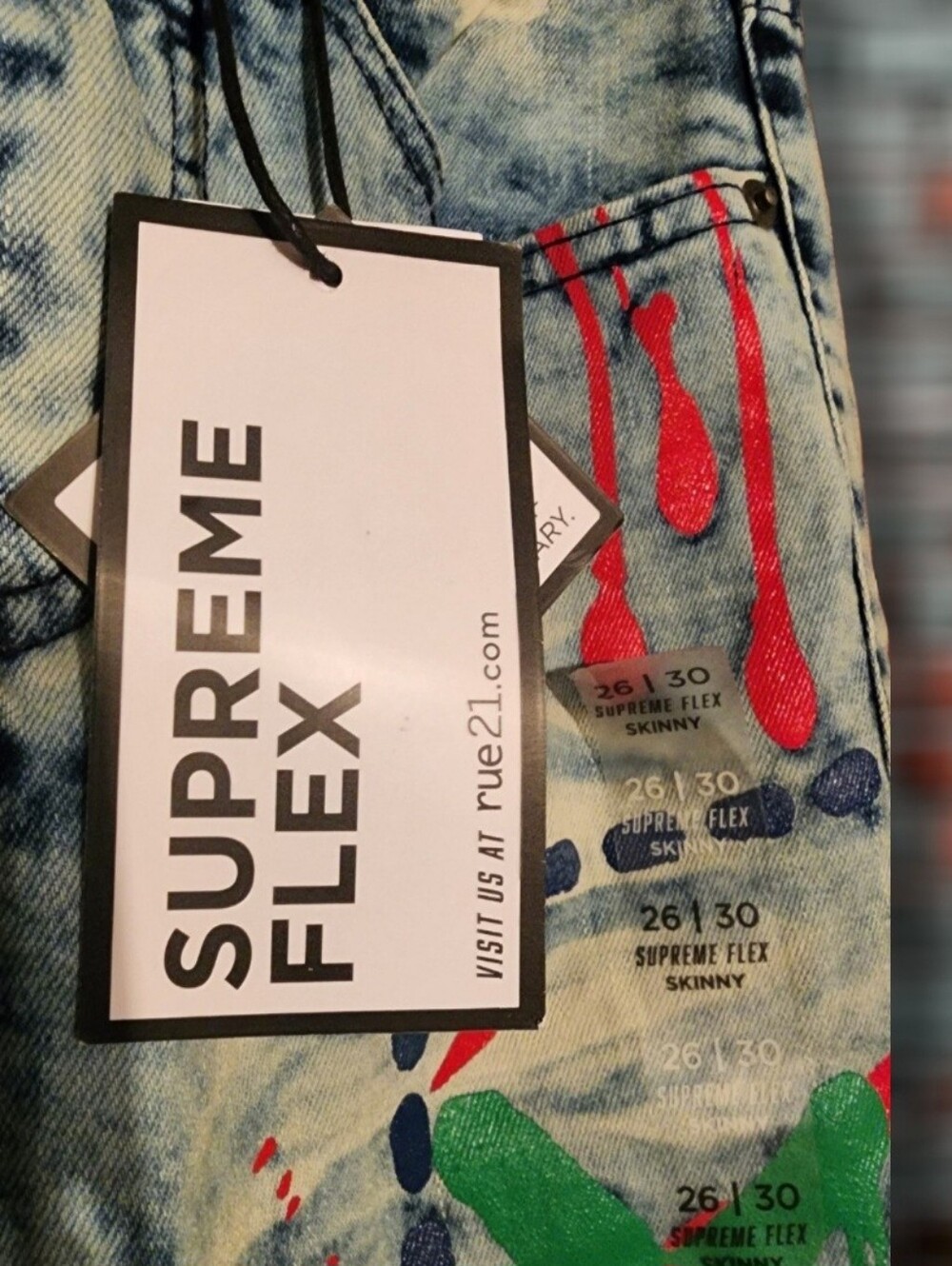 Rue21 Unisex Premium Flex Graffiti Jeans - Picture 9 of 16